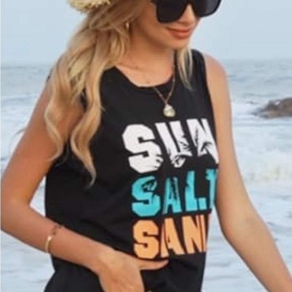 Tank tops (Sun Salt Sand) Black - Picture 3 of 4